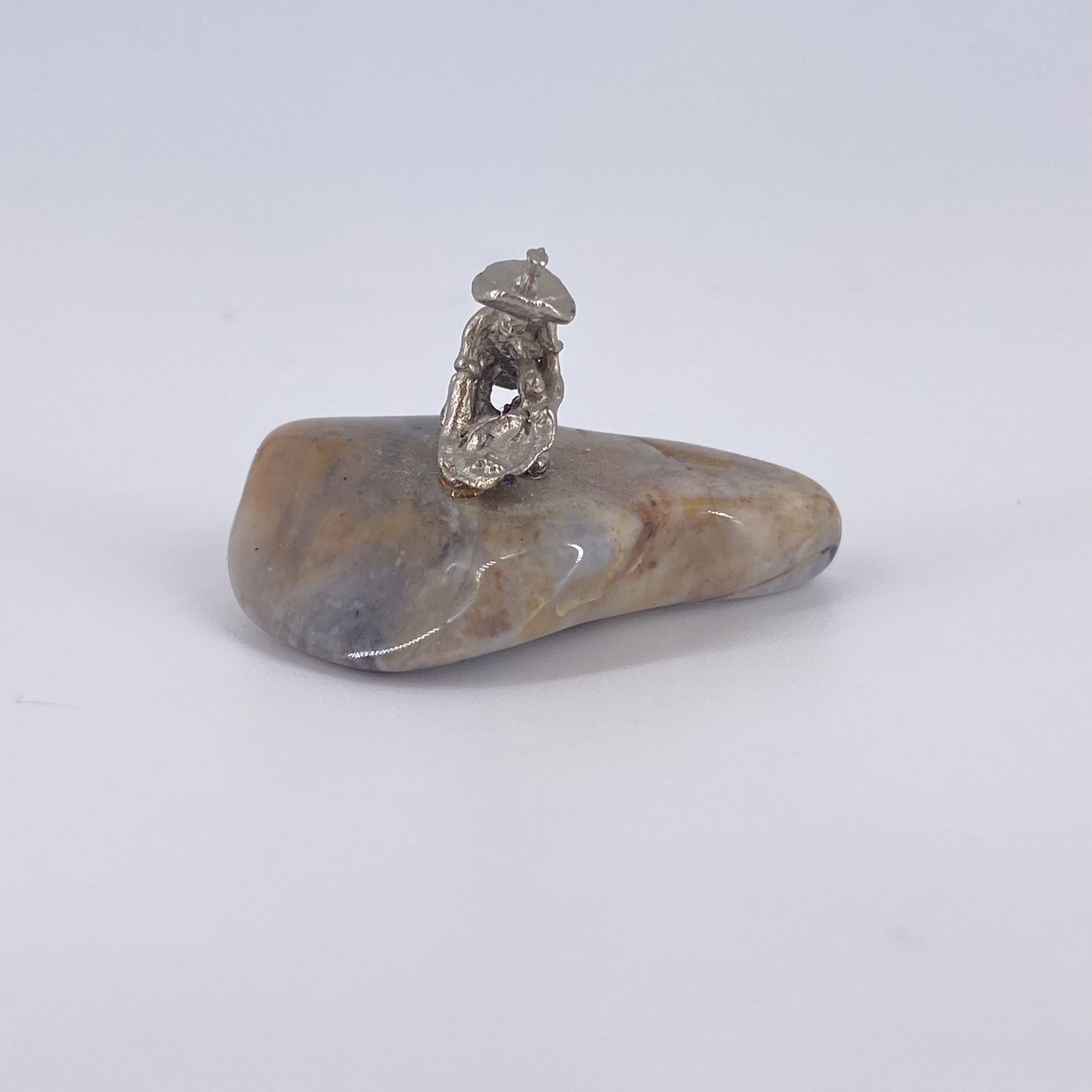 Vintage Prospectors Mining on Natural Rock