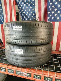 🎁 2 USED TIRES 275/35RF22 PIRELLI PZERO RFT RUN FLAT RSC 275 35 22
