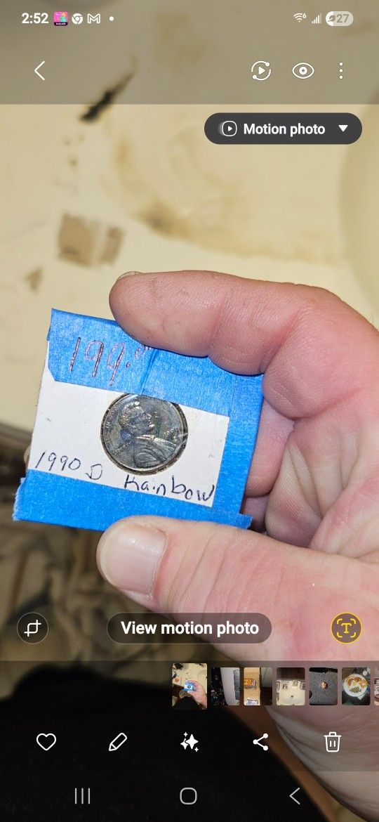 Nineteen ninety d rainbow penny