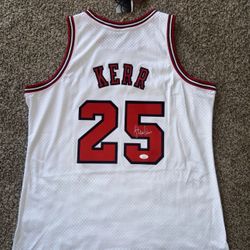 Steve Kerr Signed NBA Chicago Bulls Jersey MITCHELL & NESS JSA COA