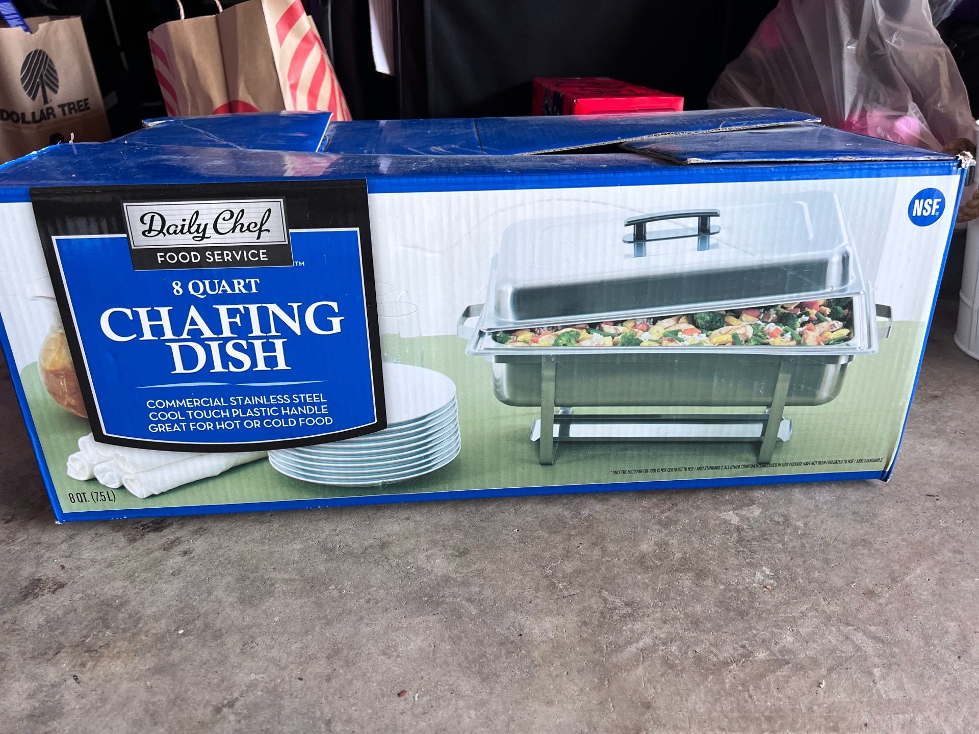 Daily Chef Food Service 8 Quart Stainless Steel Chafing Dish