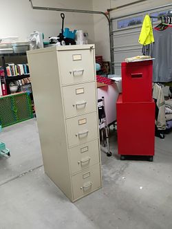 5 drawer letter size filing cabinet 28 in deep Great condition no key drawers work smoothly cash only please