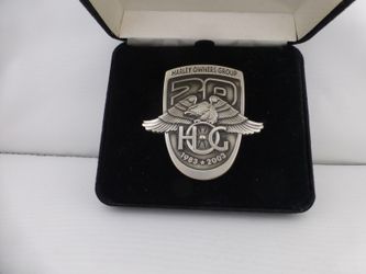Harley Owners Group H.O.G. 20th Anniversary Emblem Badge 1(contact info removed) - F4
