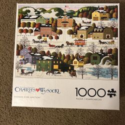 BUFFALO GAMES PUZZLE: “Blossom River Junction” By Charles Wysocki, 1,000 Pieces