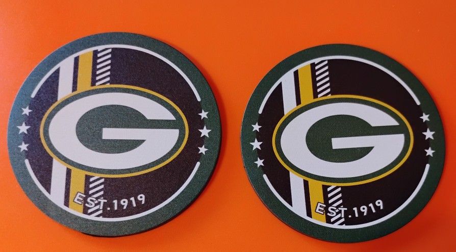 Green Bay Packers Car Coasters NEW