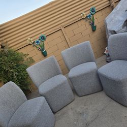 4 Swivel Sofa Chairs