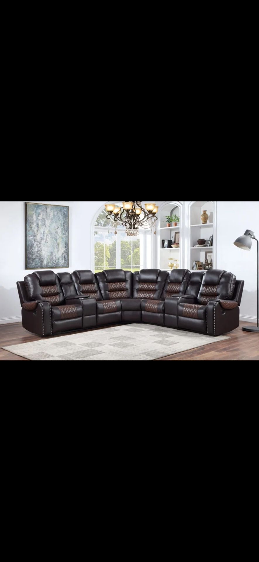 Brand New Modern Leather Sectional For $1249