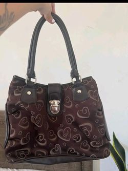 Cato brown heart print shoulder purse handbag-y2k style