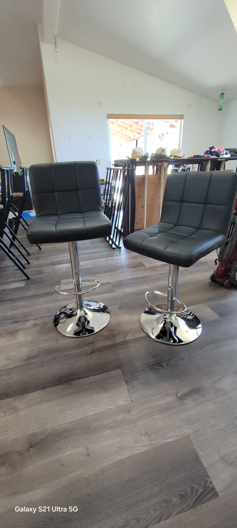 Black Adjustable Bar Stools