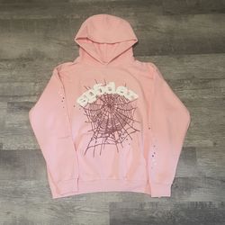 sp5der pink og web hoodie