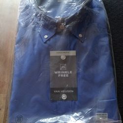 Van Heusen regular fit wrinkle free shirt brand new size 18 34 35
