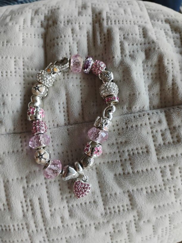 Pandora Bracelet With Charms Silver