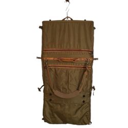 HARTMANN Vintage 60’s Coffee Leather & Nylon Intensity 22” Trifold Garment Bag