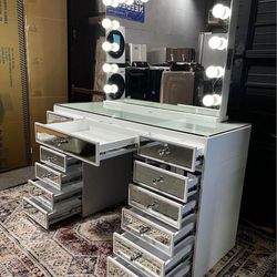 Liquidation Sale ONLY $599 Hollywood Vanity with Bluetooth Speaker and LED Lights