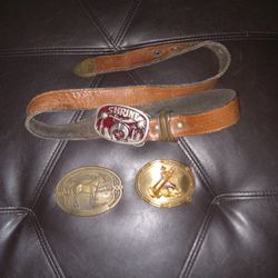 3 Vintage Belt Buckles