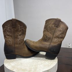 ARIAT Heritage Western Kids Cowboy Boots Brown Leather Style 10001825 Size 1