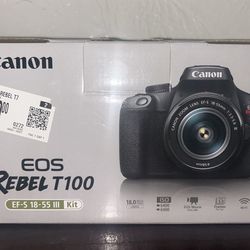 Canon EOS Rebel T 100 Digital SLR Camera with EF-S 18-55mm Lens, APS-C Sensor, 18MP With 1 year Manufacture Warranty