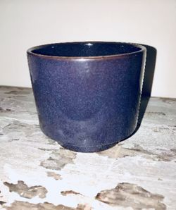 Speckled Navy Blue Ceramic Flower Pot