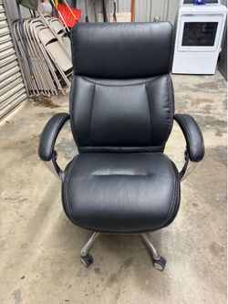 Leather desk chair.