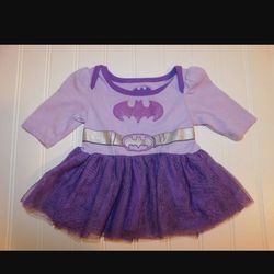 DC Comics Baby Girls NEWBORN Purple Sparkle Tulle Bat Girl Dress