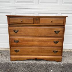 Vintage Solid Cherry Wood Chest Dresser