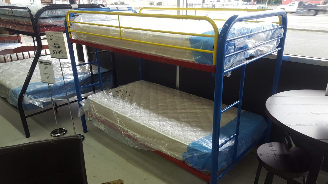 RAINBOW BUNK BED FRAME - METAL FRAME - TWIN OVER TWIN -