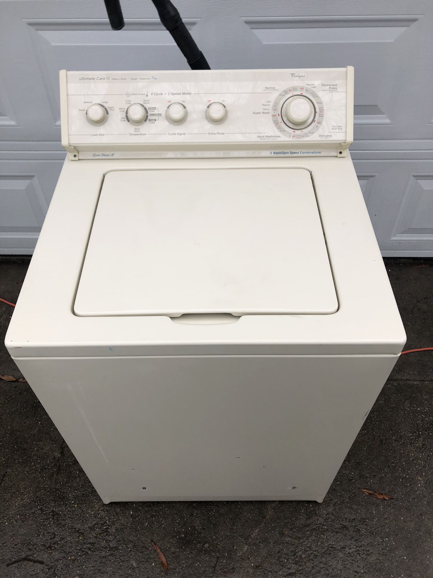 Whirlpool washing machine super capacity plus