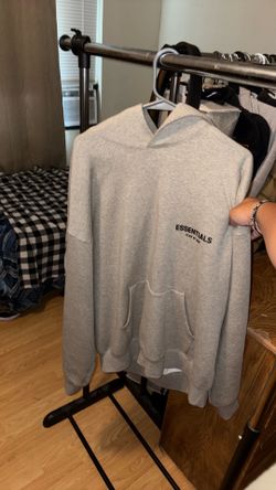 Essentials Dark Oatmeal Grey Relaxed Oversized Hoodie - Brand New - Authentic- Size Large