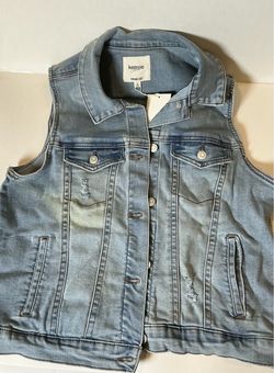 Kensie Jeans Distressed Denim Vest