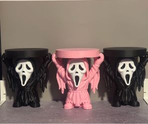 Ghostface Scream 3D Printed Figure Stand Set