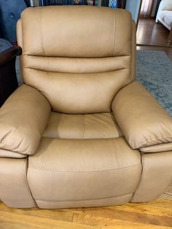 Brown Leather Power Recliner
