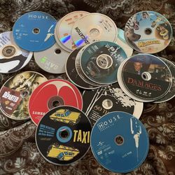 100 DVD CD Lot  Scratched Needing Repair Great For Flea Marketers Or Crafts !