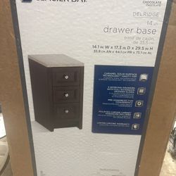 Glacier Bay Delridge 14 in. W x 17 in. D x 30 in. H Chocolate Linen Cabinet