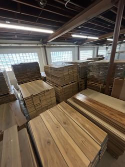 Pallets of laminate flooring