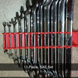 Snap On 11 Piece SAE Wrench Set 