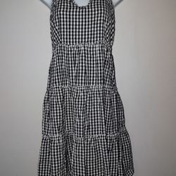 Sim & Sam Gingham Black & White Women's Dress