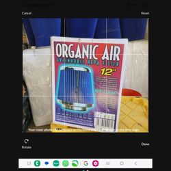 Organic Air Filter - 12 Inch Hepa Filter
