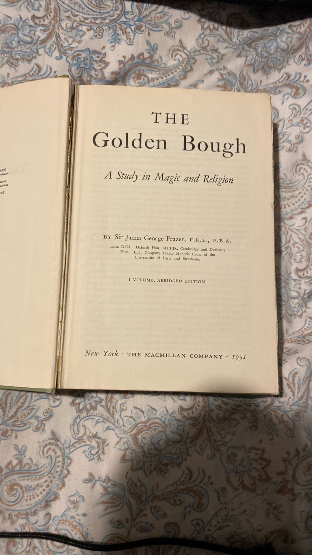 The Golden Bough. Hardback