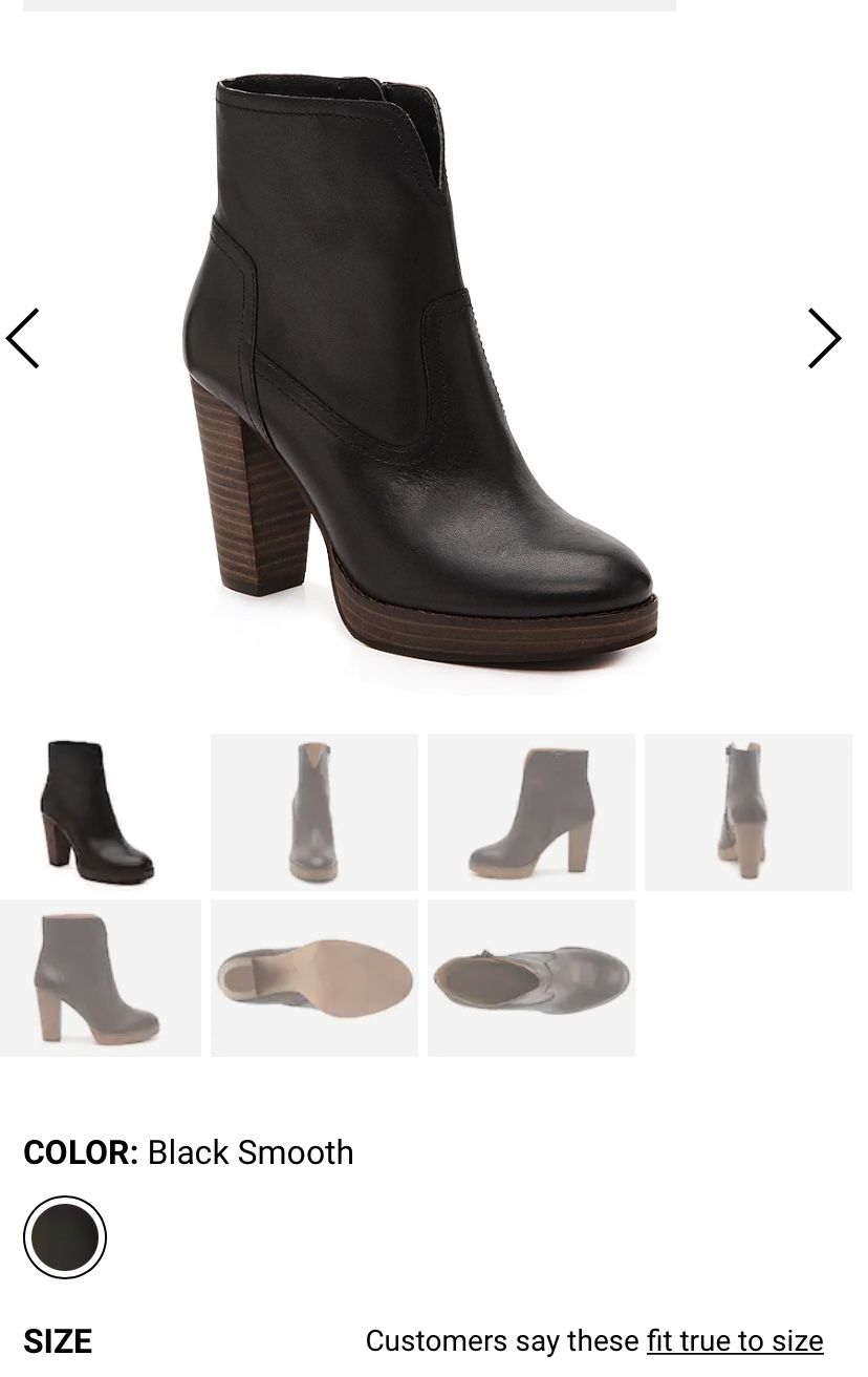 Lucky Brand Black Platform Bootie Size 7
