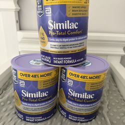 Three cans of Similac 360 Total Care Gentle Comfort Formula (29.8 oz) – NEW & SEALED