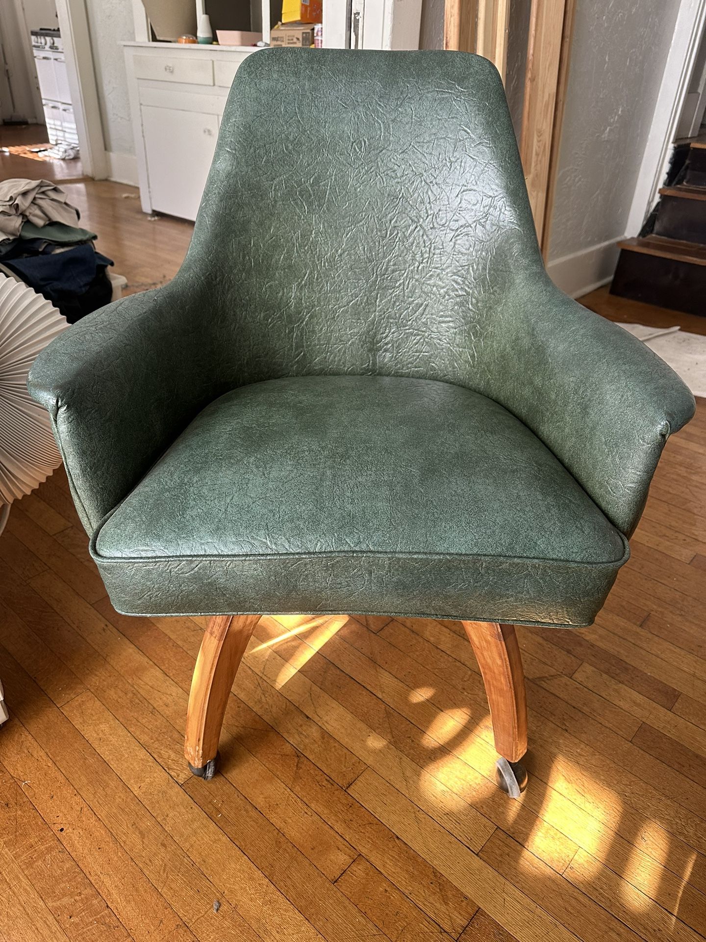 Leather Green Office Computer Rolling Lounge Chair