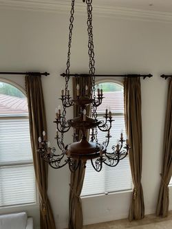 Monumental 3-Tier French Empire Alabaster & Gilt Bronze Chandelier