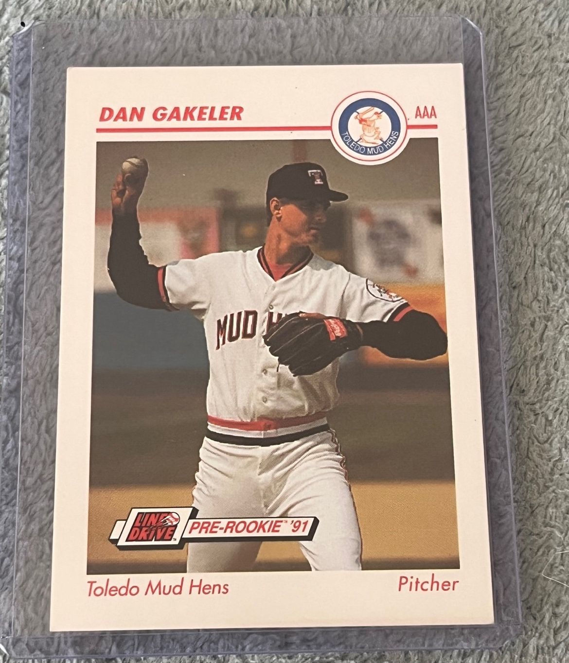 1991 Line Drive AAA #584 Dan Gakeler Toledo Mud Hens Tigers Red Sox