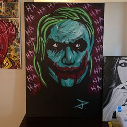 Neon Joker Painting