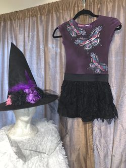 Witch zombie Halloween costume size 7/8T. Girl