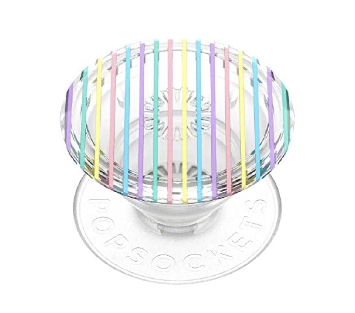 PopSockets Translucent Colorblock Phone Grip with Expanding Kickstand Clear NEW