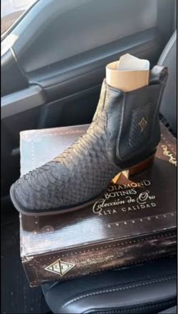 Diamond Botines Exotic Skin Chelsea Boot