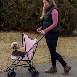 Pet travel stroller For Cats And Dogs Up To 15 Pounds