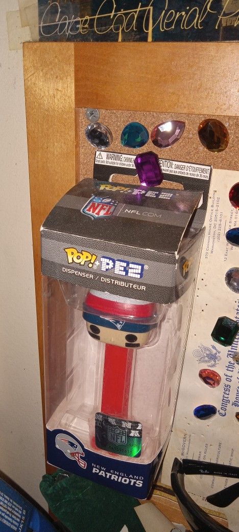 New Factory Pez Patriots Pop Dispenser