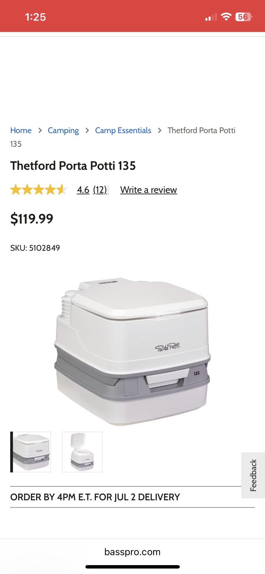 Porta Potti Rv Camping